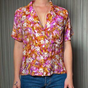Aster the Label Pink Floral Shirt